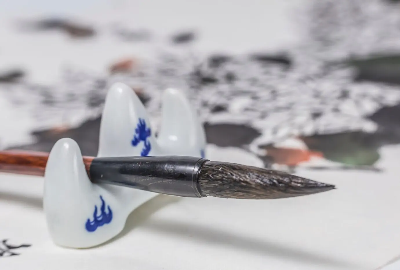 Skizzieren Pinsel Papier Handschrift Stifthalter Wort